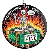 Dumpster Fire Christmas Ornaments 2025, Funny Holiday Decoration, Hanging Ornament, Dumpster Fire Gifts for Men and Women, Unique New Year Decor, Christmas Tree Ornaments, Appropriate Gifts