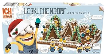 Lebkuchenhaus Bastelset mit 2 Minion 2D Figuren Minions