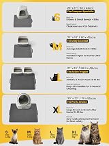 Conlun Cat Litter Mat with Handles Jumbo 76 x 55 cm Honeycomb Grey view 3