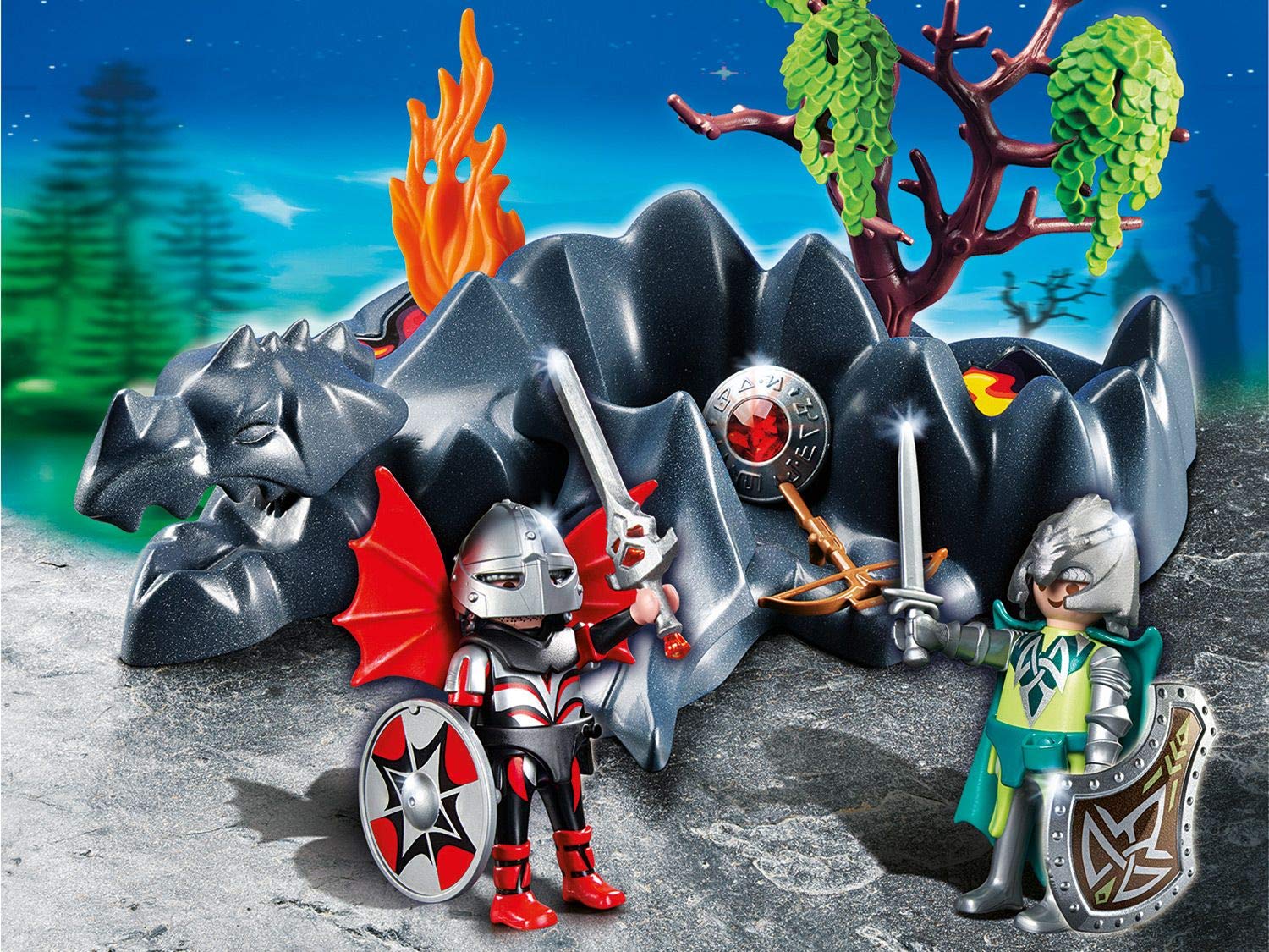 Playmobil - 4147 Dragon Rock Compact Set