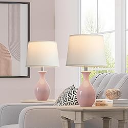 PARTPHONER Table Lamp Set of 2, Modern Ceramic