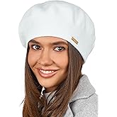 niceacsrise Beret - Warm Lined Wool Angora Knit Berets - French Paris Hat for Women