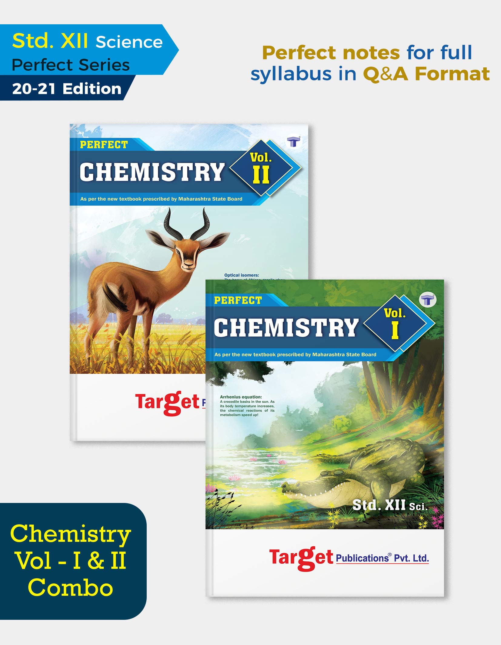 Std 12 Chemistry 1 and 2 Books | Science | Perfect Notes | HSC Maharashtra State Board | Based on the Std 12th New Syllabus | Set of 2 Books