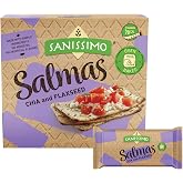 Sanissimo Salmas 7 ct Box, Chia &amp; Flaxseed Flavored Crackers