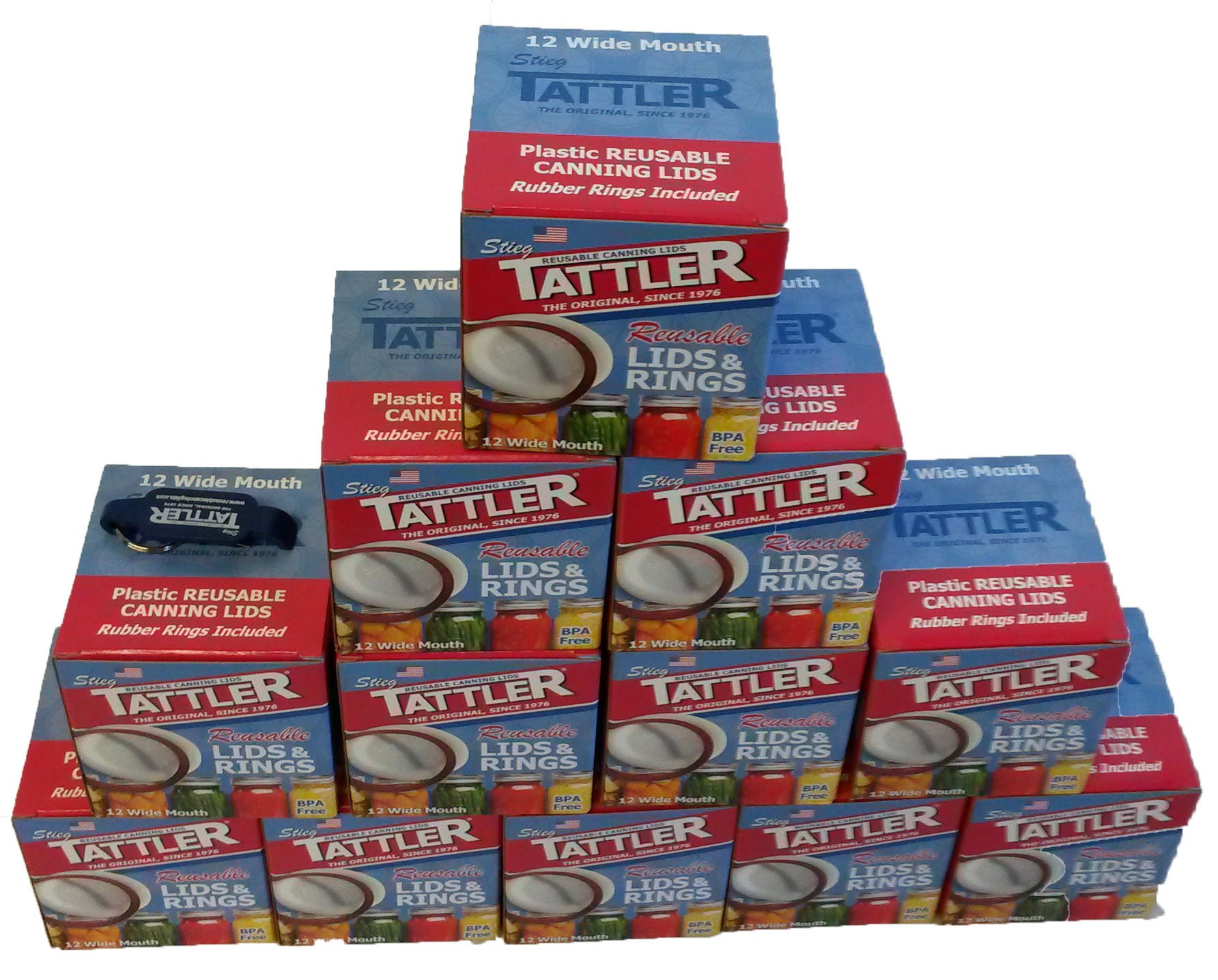 Tattler Reusable Wide Canning Lids and Rubber Rings 12 of 12 Pack eBay