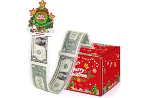 WERNNSAI Christmas Money Box for Cash Gift - Surprise Christmas Tree Gift Boxes for Kids Adults Birthday Gift Cash Pull Out C