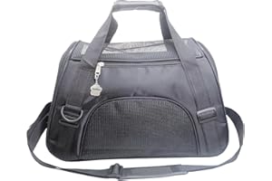 ZaneSun Cat Carrier,Soft-Sided Pet Travel Carrier for Cats,Dogs Puppy Comfort Portable Foldable Pet Bag Airline Approved (Small Black)