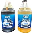4 Lb. Density Expanding Pour Foam, 2 Part Polyurethane Closed Cell Liquid Foam for Boat and Dock Flotation, Soundproofing, Filling Voids, and Insulation (2 Gallon Kit)