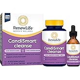 Renew Life Adult Cleanse - CandiSmart - 15-Day Yeast Cleansing Program - 2-Part Kit - Gluten & Dairy Free - 60 Vegetarian Capsules + 1 Fl. Oz. Tincture