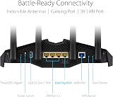 ASUS RT-AX82U AX5400 Dual Band WiFi 6 Gaming Router Aura RGB AiMesh view 5