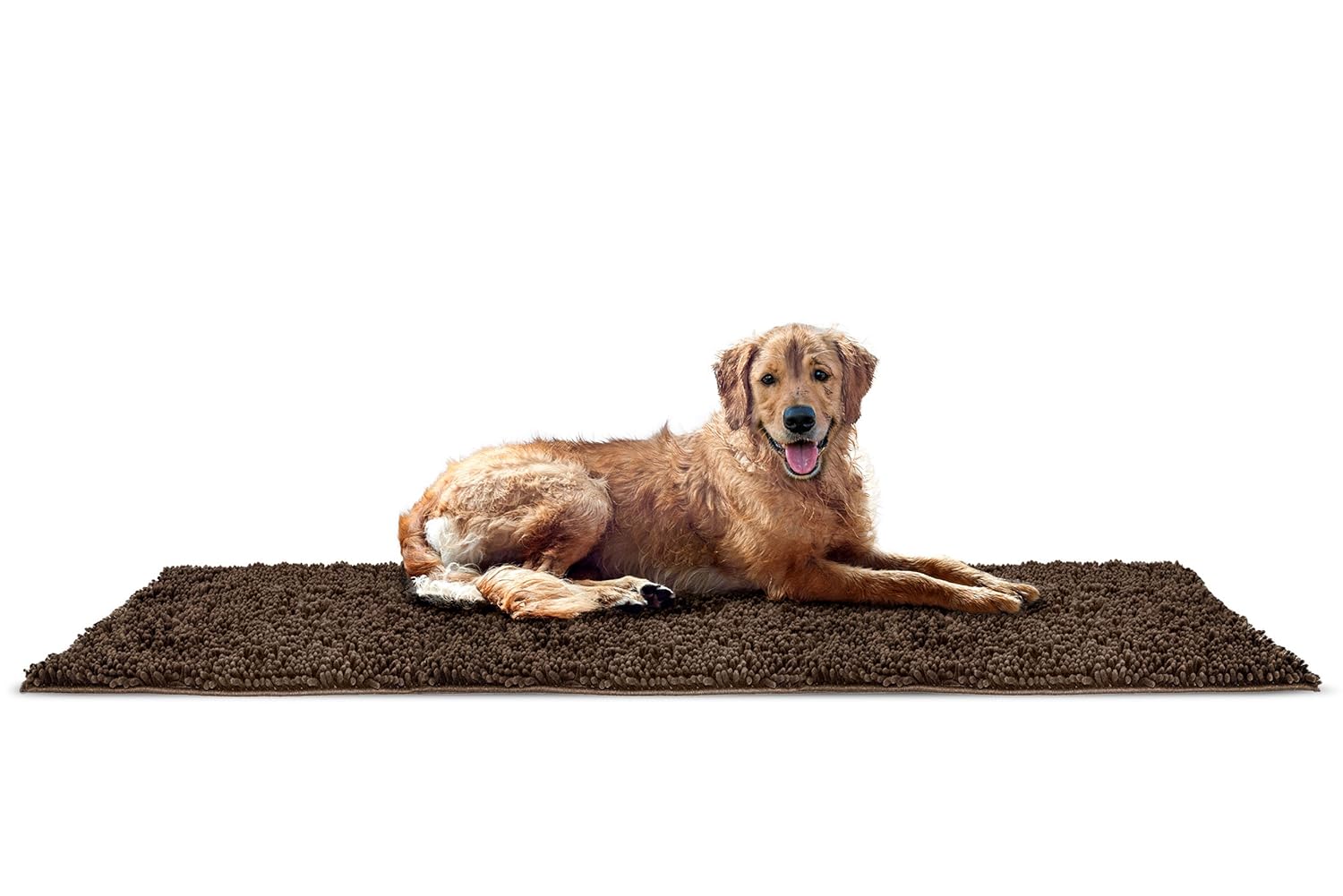 Furhaven Pet Dog Mat Muddy Paws Towel & Shammy Rug, Mud (Brown
