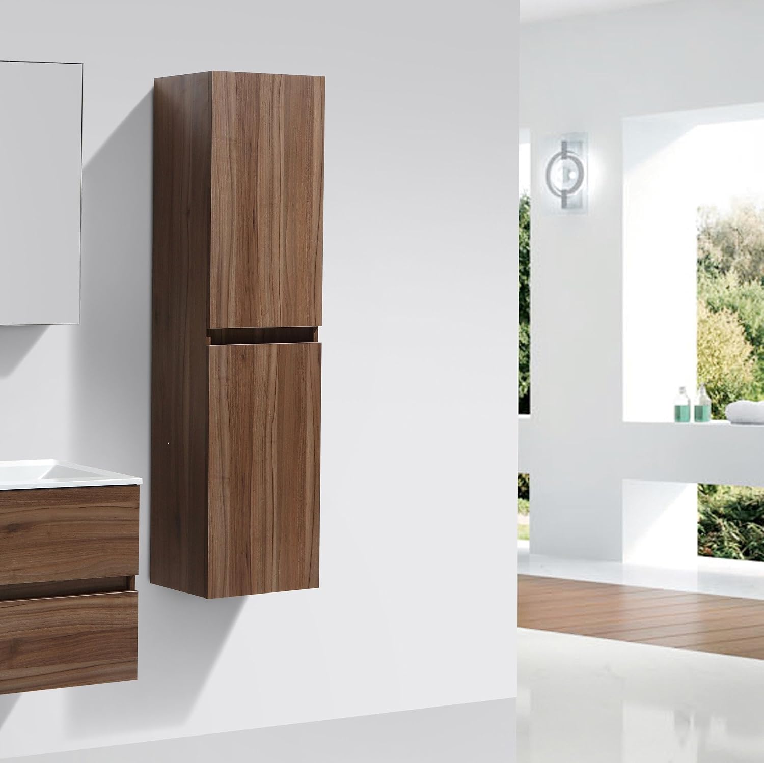 Le Monde Du Bain Grande Armoire De Rangement Siena Hauteur 150 Cm Noyer Amazon Fr Cuisine Maison Le Monde Du Bain Grande Armoire De Rangement Siena Hauteur 150 Cm Noyer Amazon Fr Cuisine Maison