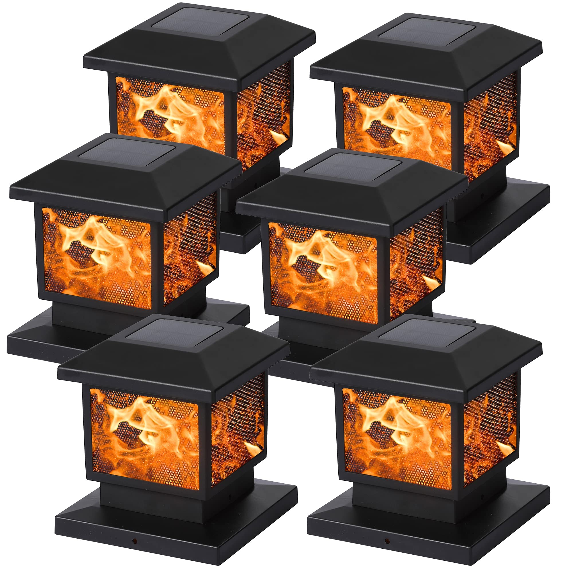maggift-6-pack-solar-flame-post-lights-outdoor-solar-powered-fence