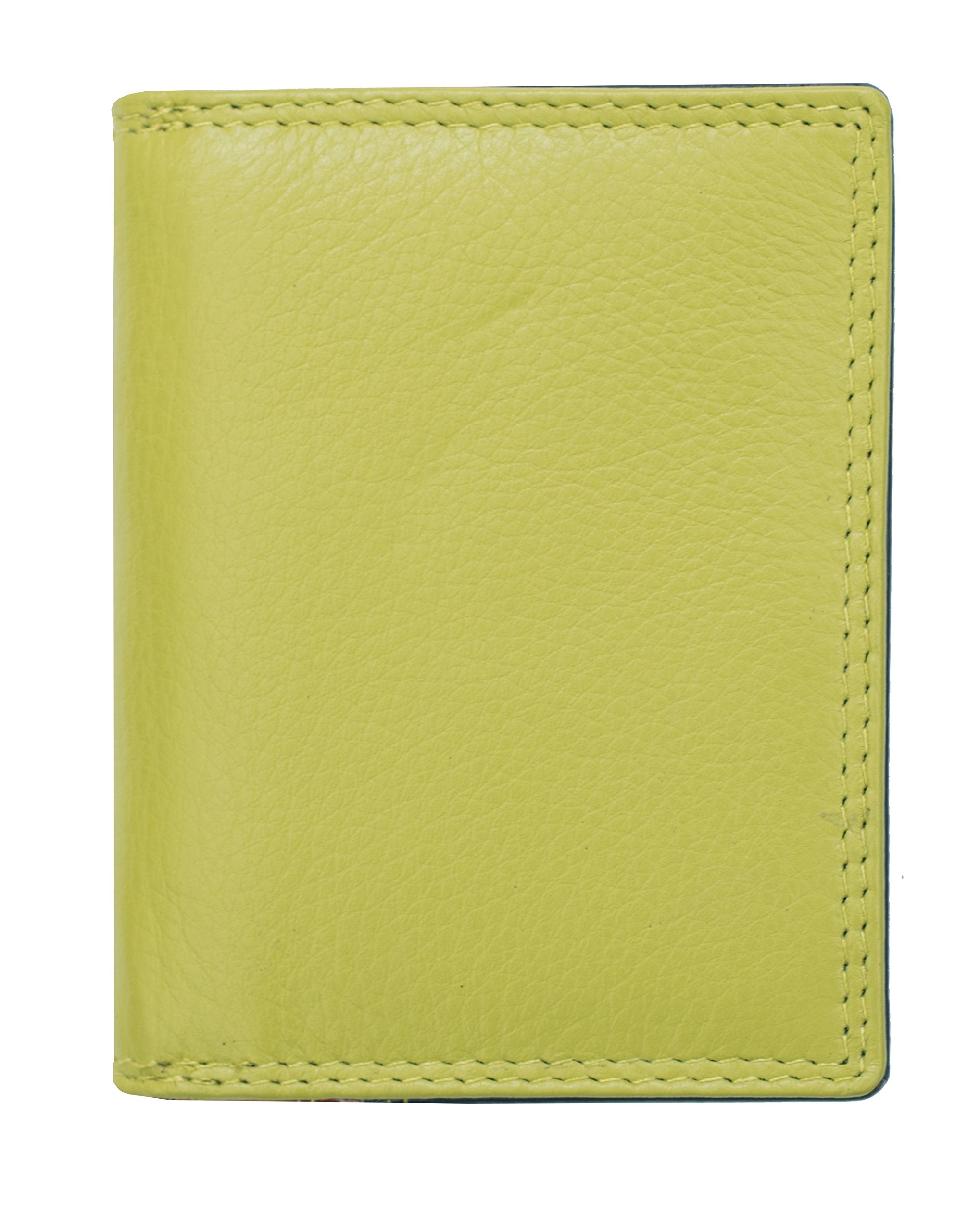 Prime Hide Green Leather Credit Card Holder Wallet Multi-Colour RFID Blocking