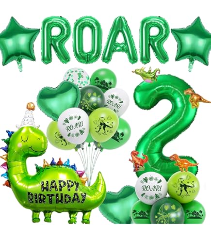 Decoraciones De Fiesta De Cumpleaños De Dinosaurio Para Cuarto Niño, Kit De Guirnalda De Globos Con Temática De Dinosaurio, Hojas De Palma Tropicales De Selva Verde Para Niños, Suministros De Fiesta