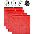 Venussar Safety Flags for Trucks with Heavy Duty Magnets Kit, Pack of 4 Warning Safety Flag with Wire Loop 18 x 18 Inch and Round Magnets, Red Safety Flags for Trucks Trailer Oversize Load