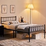 Yaheetech 3ft Single Metal Bed Frame with Headboard Footboard Black view 3
