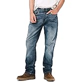 Buffalo David Bitton Mens Relaxed Straight Leg Driven Jean with Stretch Fabric