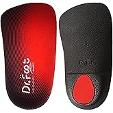 Dr. Foot's 3/4 Length Orthotic Insoles, High Arch Support Inserts for Flat Feet Plantar Fasciitis Over-Pronation and Foot Pain (Large (Men's 9-11 / Women's 10-12))