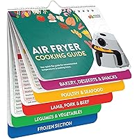 Air Fryer Cheat Sheet Magnets Cooking Guide Booklet - Air Fryer Magnetic Cheat Sheet Set Cooking Times Chart - Cookbooks Inst