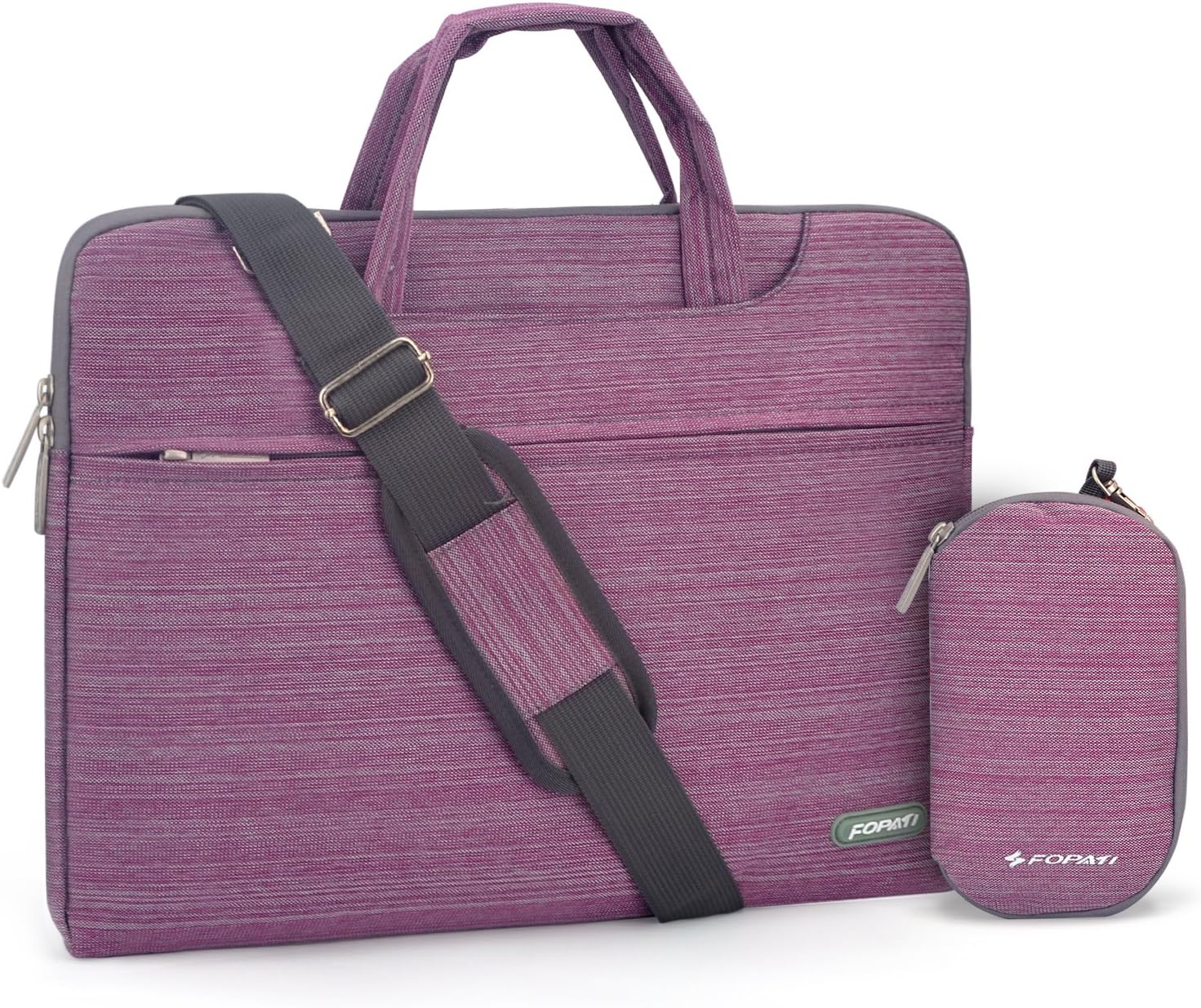 Laptop Shoulder Bag, 14-14.1 inch Laptop Case, Slim Briefcase Computer Bag Business Carrying Bag Waterproof Notebook Messenger Bag Sleeve for Lenovo ASUS Dell Acer Samsung Chromebook 14 - Violet