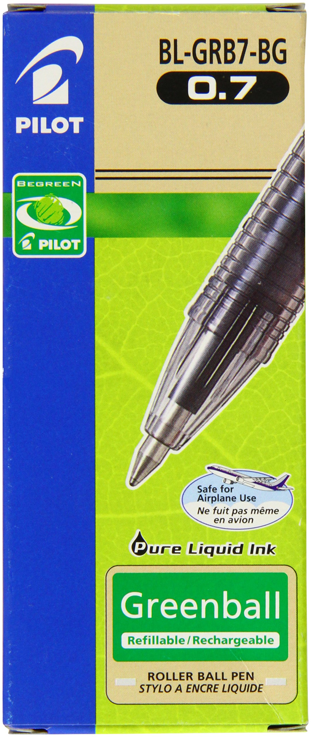 Pilot Begreen Recycled Greenball 7 Liquid Ink Rollerball 0.7 mm Tip (Box of 10) - Red