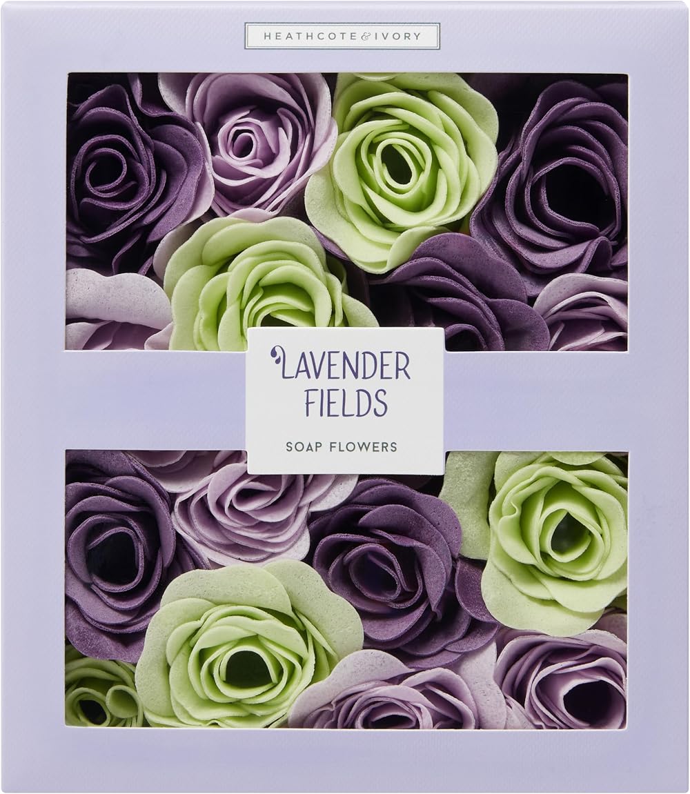 Heathcote & Ivory Bath Soap 85g Lavender Bathing Flowers Travel Size Vegan
