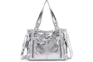 Angel Kiss Handbags for Womens Top-Handle Hobo Purse Roomy Casual Shoulder Bags PU Tote Satchel Purse for Women