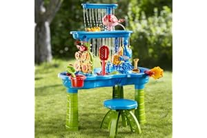 NIPLOOOW Water Table for Toddlers 3-5, 3-Tier Kids Sand Water Table, Water and Sand Activity Sensory Tables Summer Outdoor Toys Beach Toys for Outside Backyard for Kids Toddlers Age 3 4 5 6 7 8