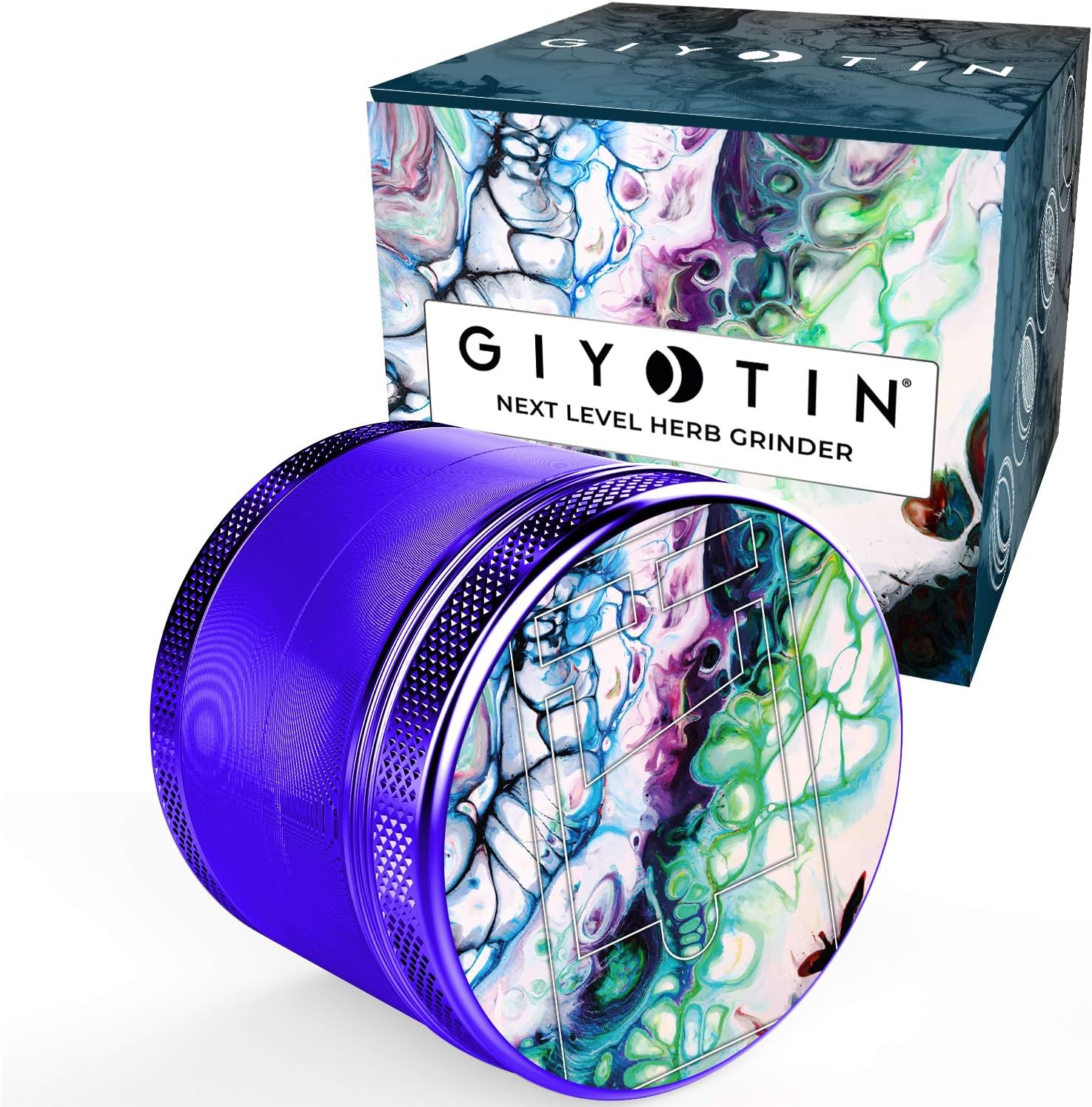 Giyotin 4 Piece Grinder I Anodised Aircraft Aluminum I includes Scraper and Travel bag I 2.5"