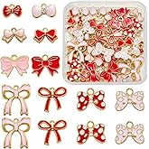 LEGENTLISUR Bow Charms for Jewelry Making Cute Alloy Enamel Bowknot Pendants Charms for Women Earrings Necklace Bracelets DIY Supplies