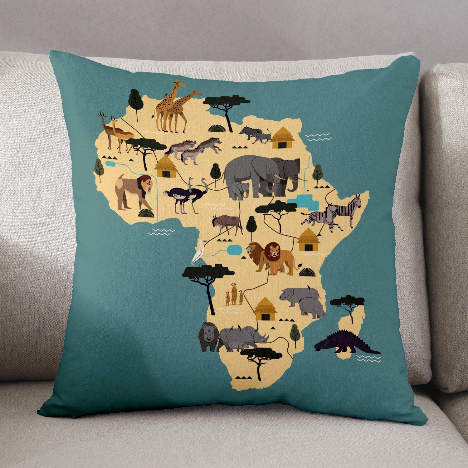 Bonamaison Decorative Cushion Cover, Multicolor, 45 x 45 cm