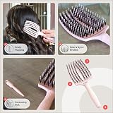 Olivia Garden Fingerbrush Care Iconic Large Pastel Pink Detangling Brush view 4