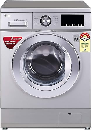LG 7.0 Kg 5 Star Inverter Fully-Automatic Front Loading Washing Machine (FHM1207ZDL, Luxury Silver, 6 Motion Technology)