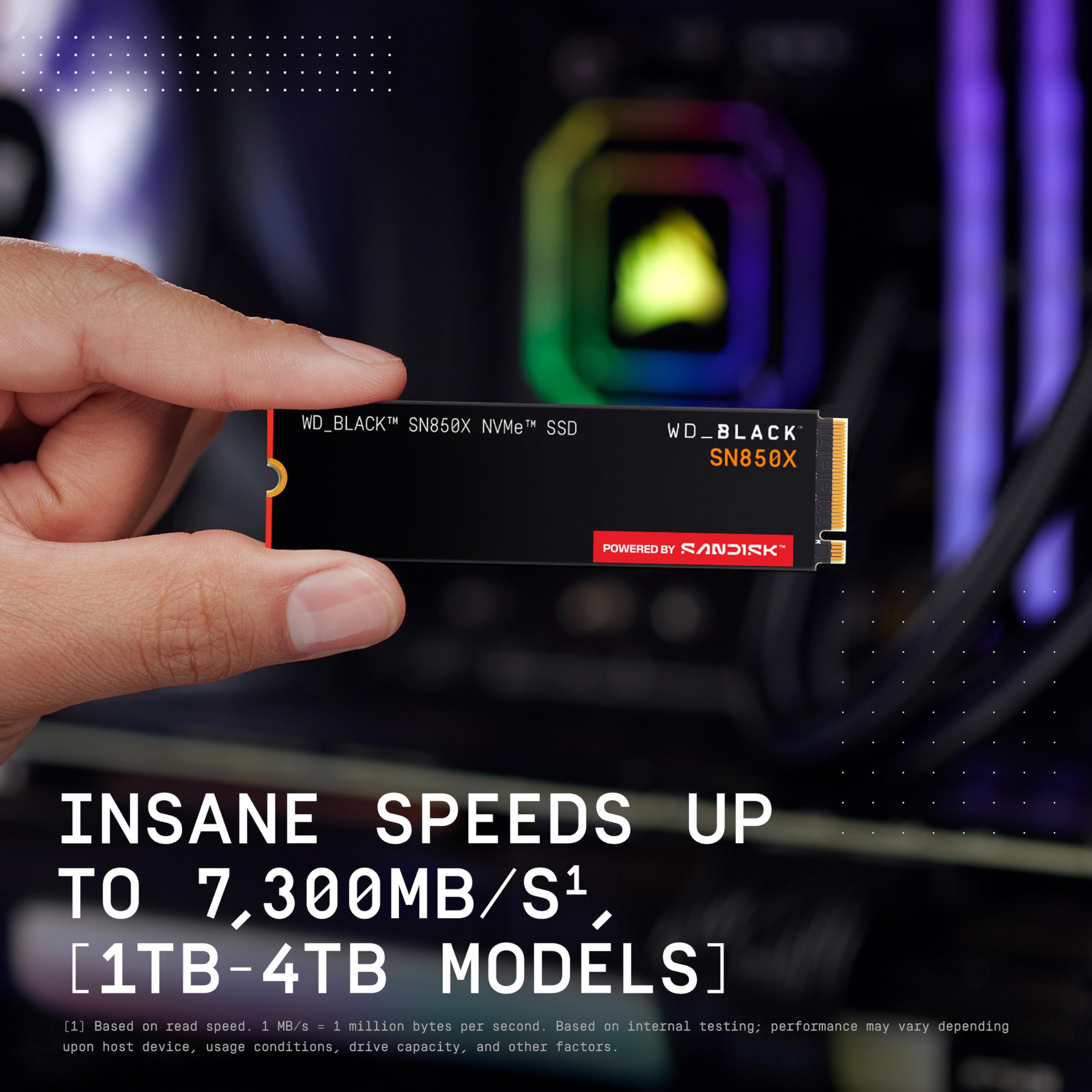 WD_BLACK 8TB SN850X NVMe Internal Gaming SSD Solid State Drive - Gen4 PCIe, M.2 2280, Up to 7,200 MB/s - WDS800T2X0E