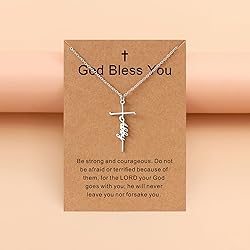 Lcherry Abby Name Cross Necklace for Women