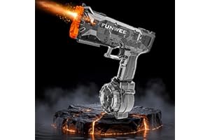 Funwee 2025 New Upgrade Electric Water Guns for Adult Kid, Light Up Strongest Full Auto Watergun High Capacity 500+ Water Blaster, 26-30 FT Range Powerful Classic Water Squirt, Outdoor Pool Water Toy