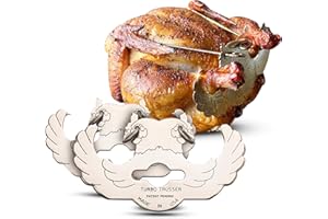Turbo Trusser for Cornish Hen I Cooks Evenly & Makes Meat Juicier I Easy-to-Use Stainless Steel & Dishwasher Safe I for Ovens