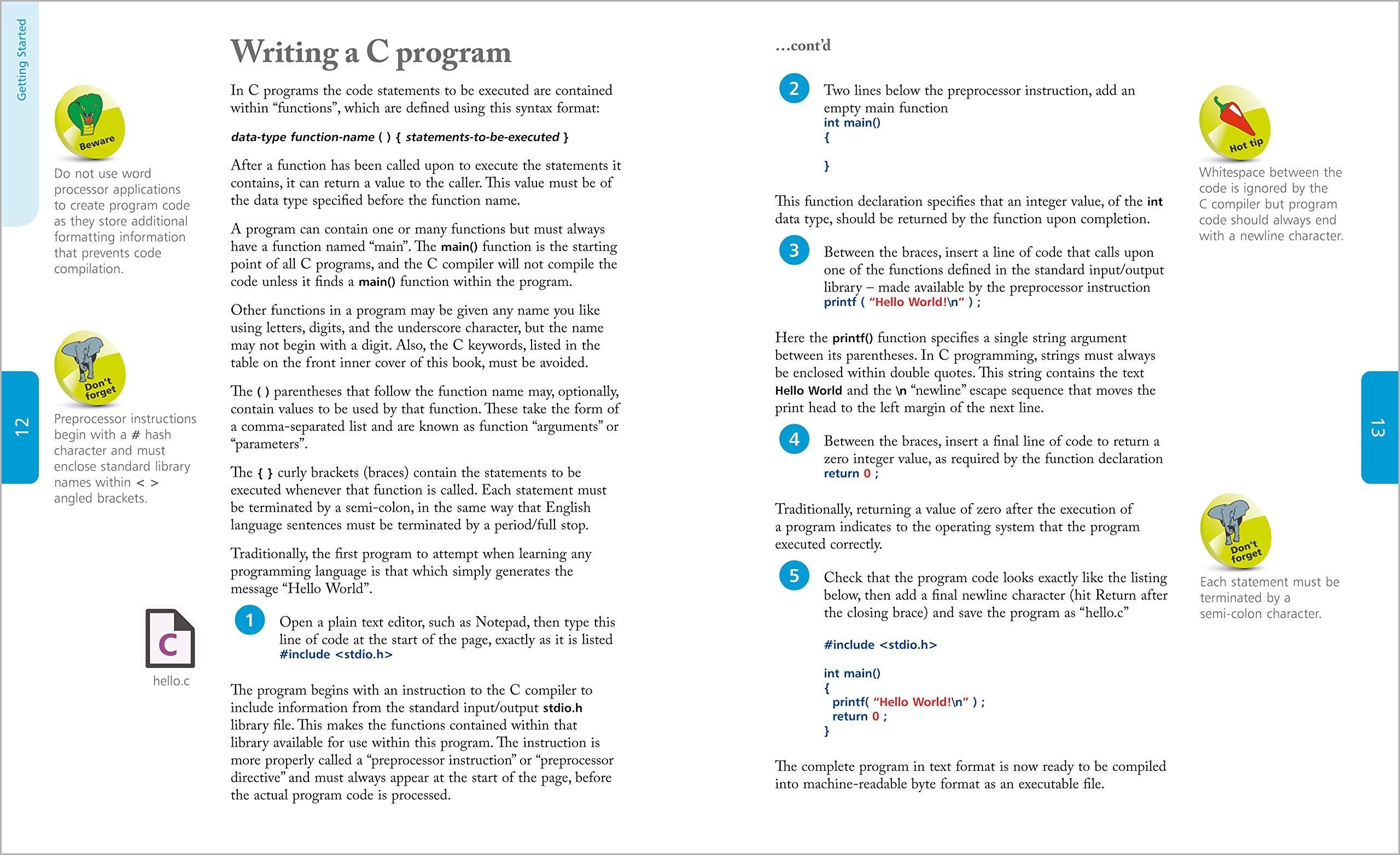 Mua C Programming in easy steps: Updated for the GNU Compiler version 6 ...