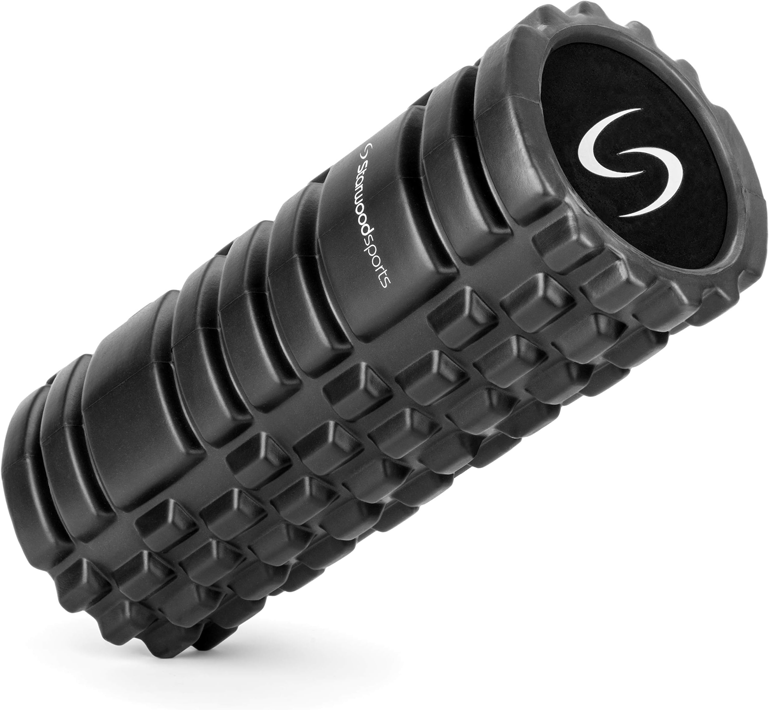 Starwood Sports Unisex's Foam Roller for Deep Tissue Muscle Massage-Trigger Point Therapy-Myofascial Release, Black with Black Solid Core, 33 X 14 cm X 14 cm
