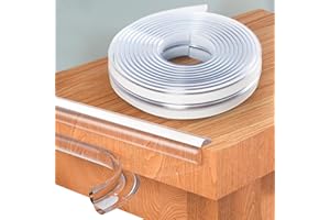 TATAVR Baby Proofing Corner Protector Baby, Clear Corner Protectors,Furniture Corner Guard & Edge Safety Bumpers, 6.6ft(2M) Soft Edge Protector with Upgraded Pre-Taped Strong Adhesive for Furniture
