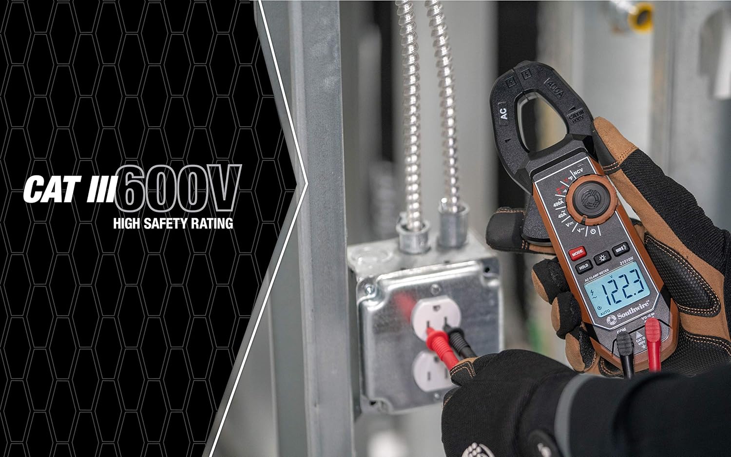 Southwire Tools & Equipment 21510N clamp meter, thirdhand test probe