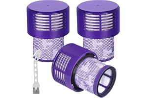 Whekeosh 3 Pack Filter Replacement for Dyson V10 Cyclone V10 Absolute V10 Animal Motorhead, Replace Part No. 969082-01, 1 Cle