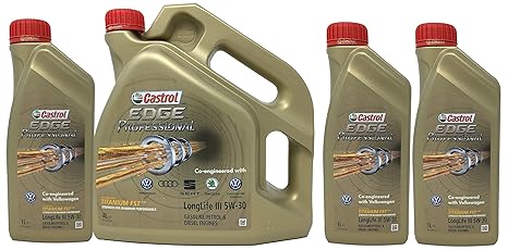 neu 3x 1 Liter + 4 Liter (7L) Castrol Edge Professional 5W-30 LongLife III mit TITANIUM FST