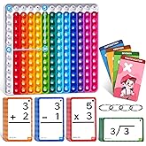 JoyCat Flash Cards for Kids Ages 4-8, Math Flash Cards & Chart, Math Learning Tools Game for Addition Subtraction Division Multiplication, Fit for Kindergarten 1st 2nd 3rd 4th 5th 6th Grade