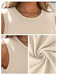 ANRABESS Womens High Neck Tank Tops Stretchy