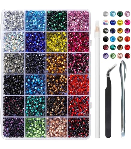 Strass Hotfix SS6 à SS30 Multicolore - Lot De 2500 Pièces - Coquelicot Et Coccinelle - France