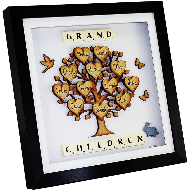 Gift for Grandma. Family Tree Personalised Grandchildren