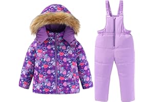 M2C Little Girls Winter 2-Piece Ski Snowsuit Set Puffer Jacket and Pants