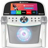 Singing Machine Karaoke Machine Screen, WiFi, Music Apps, 2 Microphones | Portable Karaoke Machine/Speaker for Adults &amp; Kids, Ideal for House Parties, Compatible with YouTube &amp; Spotify